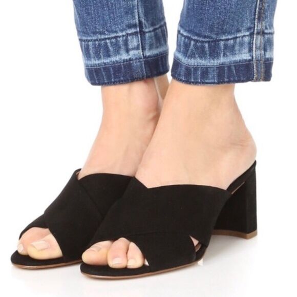 Madewell Suede Crossover Mule Sandals - Picture 2 of 12